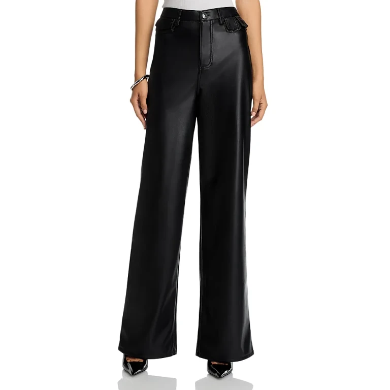 Steve Madden Geraldine Faux Leather Bootcut Pants