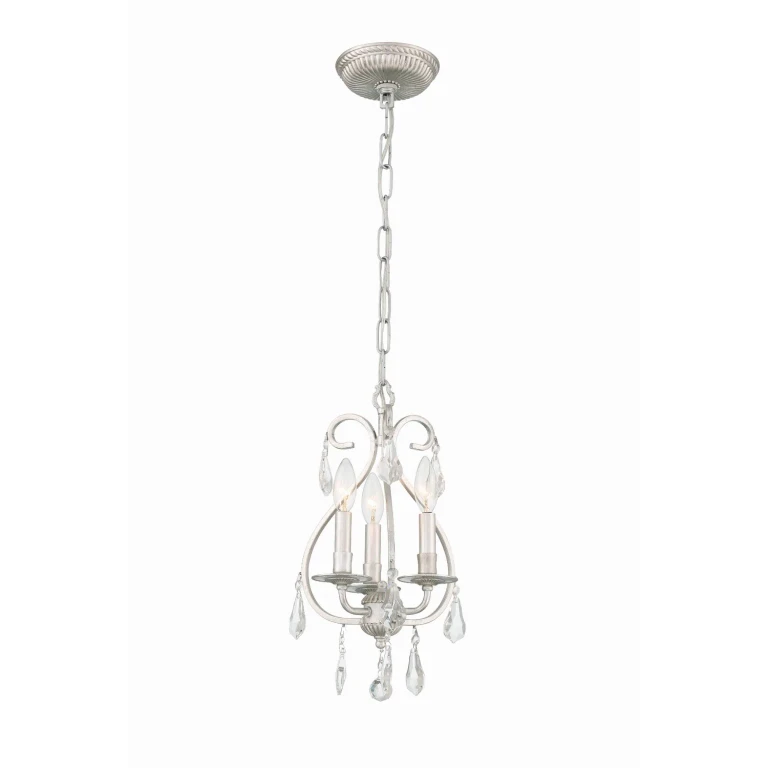 Olde Silver Three Light Mini Chandelier from the Ashton Collection