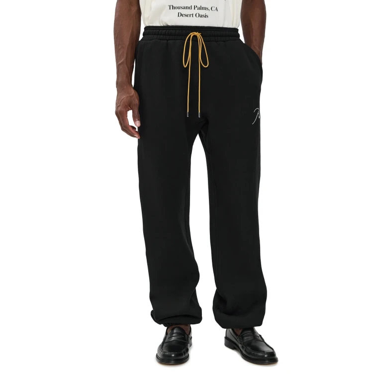 Rhude Baggy Snap Cargo Pants Black/ White S