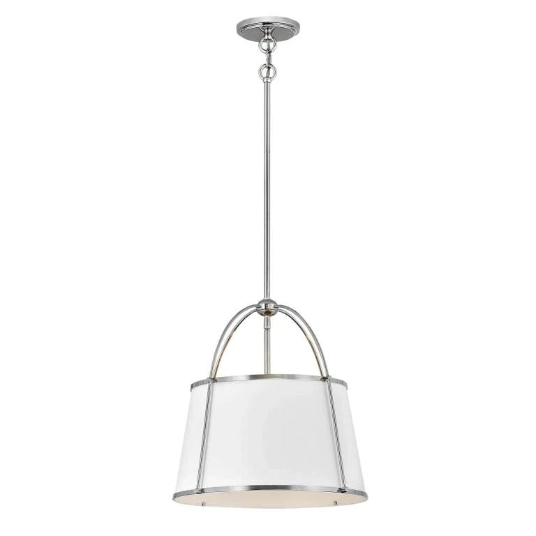 Polished Nickel LED Pendant from the Clarke Collection