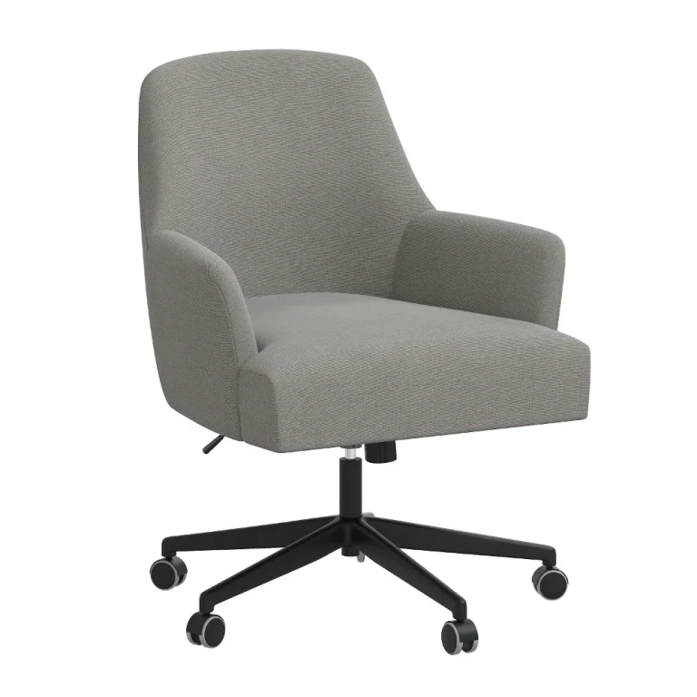 Hudson Linen Gray Office Chair - Skyline Furniture