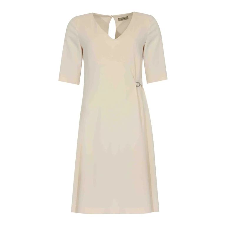 Herno Robe Au Genou - Blanc