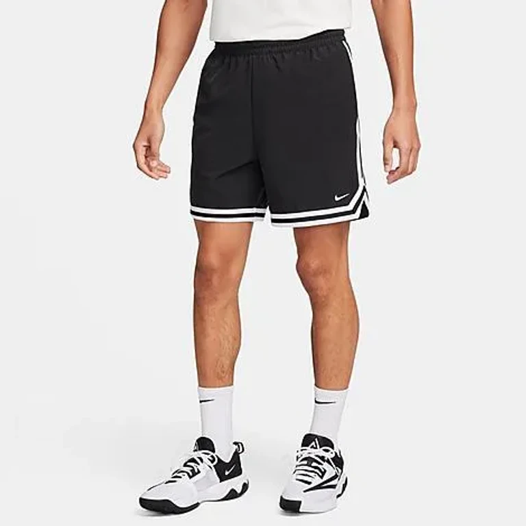 Nike Men's Dri-FIT DNA UV Woven 6" Basketball Shorts in Black/White Size: XXS