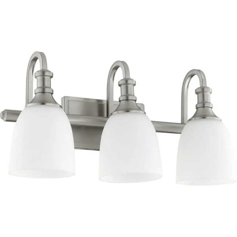 Quorum Richmond 3-Light Bathroom Vanity Light in Satin Nickel