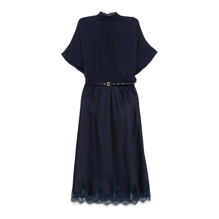 Ermanno Firenze Robe Au Genou - Bleu