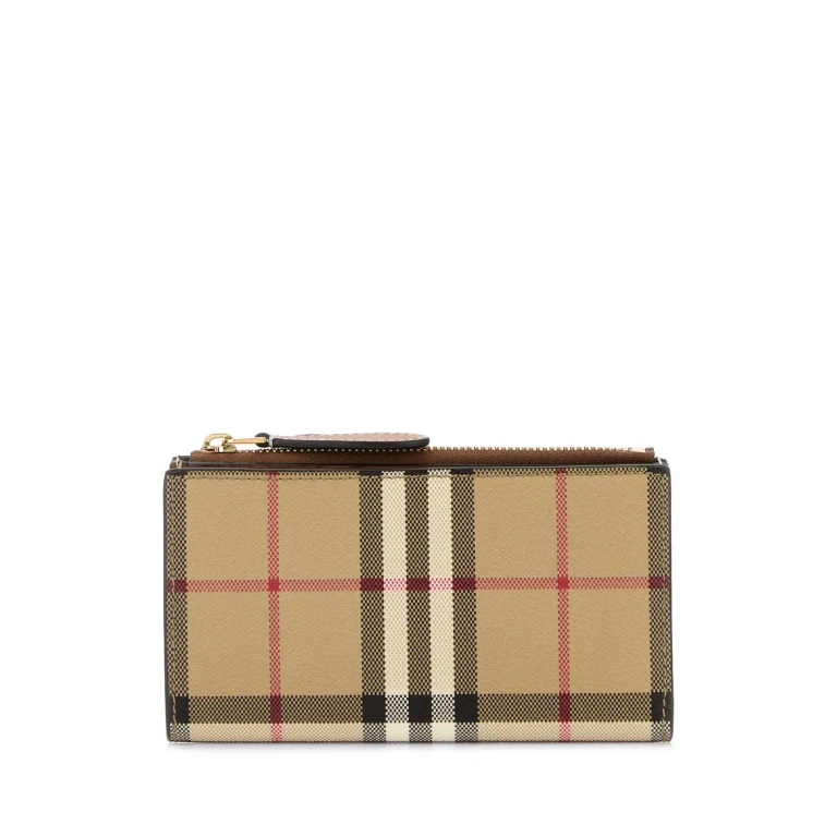 Burberry 格纹印花帆布钱包