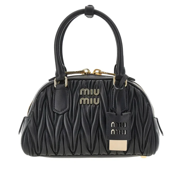 MIU MIU Matelassé nappa leather 'Arcadie' bowling bag Woman One Size