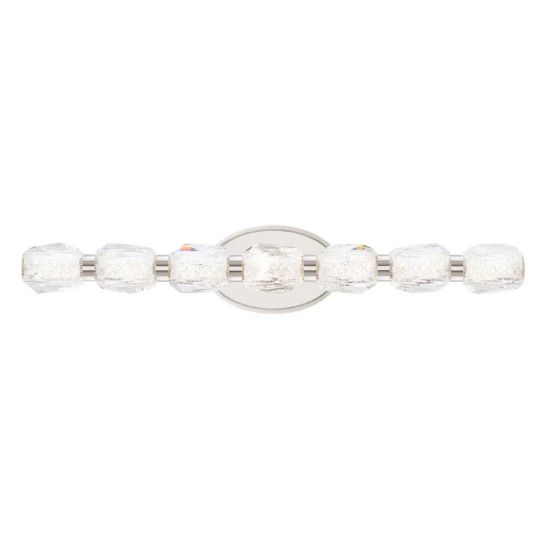 Polish Nickel LED Bathroom Vanity Light from the Seduction Collection