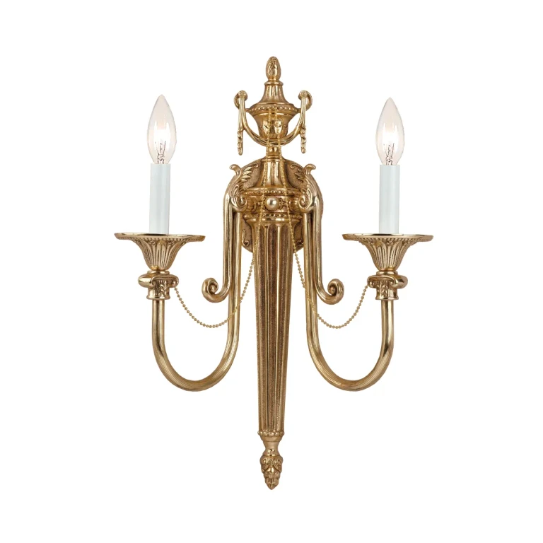 Olde Brass Wall Sconce from the Langley Collection