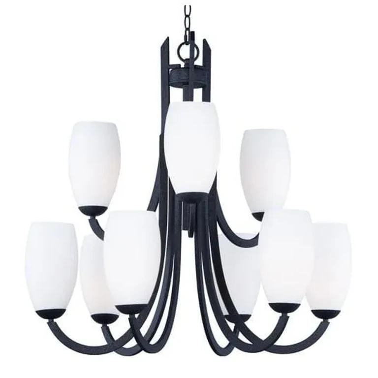 Taylor 9-Light 9-Light Chandelier in Textured Black