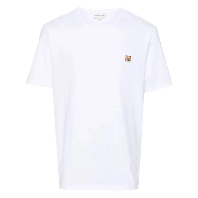 Maison Kitsune Fox Head Patch Cotton T-Shirt