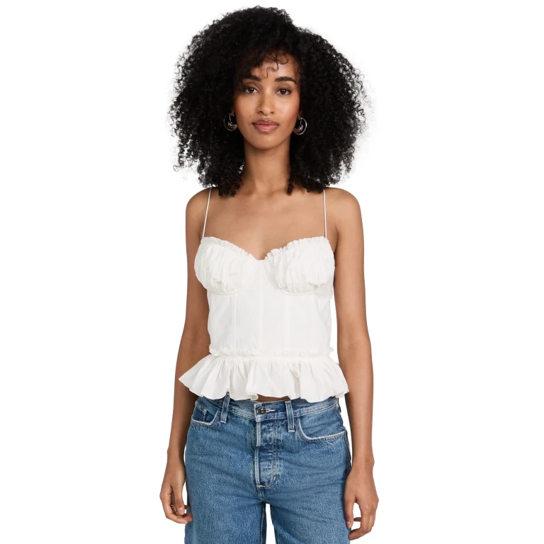 En Saison Raina Bustier Top Off White M