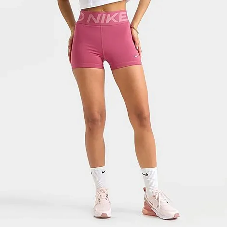 Nike Women's Pro Sculpt High-Waisted Shorts in Apricot Agate/White Size: XS