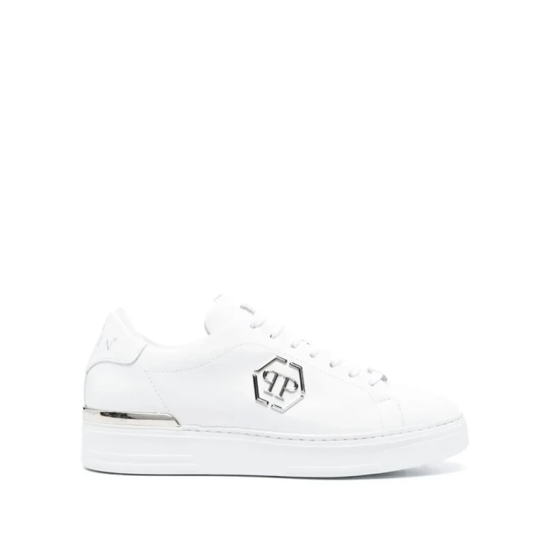 Hexagon Low-top Leather Sneakers