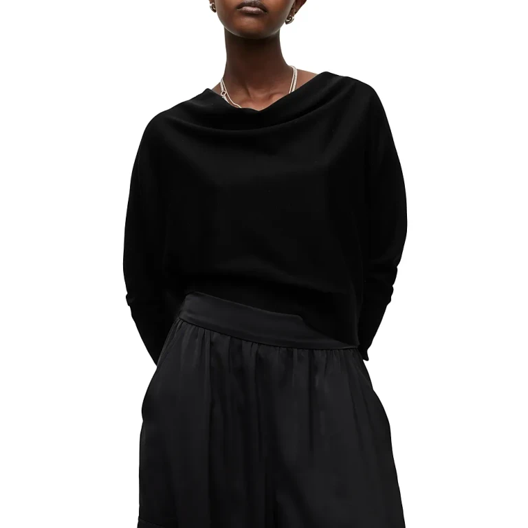 Allsaints Ridley Cowl Neck Cropped Sweater