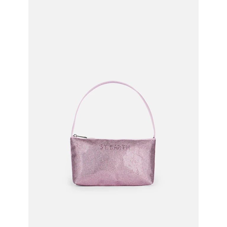 Mc2 Saint Barth Mini Bag With Lilac Rhinestones Pink - Unisex