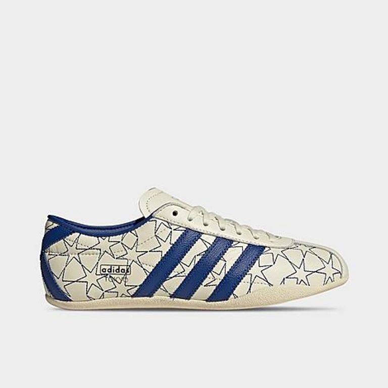 adidas Women's Originals Tokyo Casual Shoes in Cream White/Collegiate Royal/Gold Metallic Size: 6.0