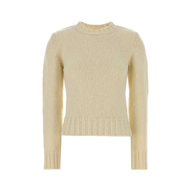A. P.C. Ivory Wool Court Sweater Blanccasse Laine Vierge Maglieria - Women