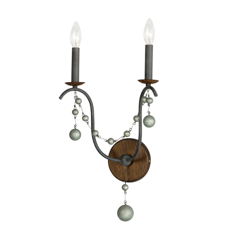Golden Noir Two Light Wall Sconce from the Formosa Collection