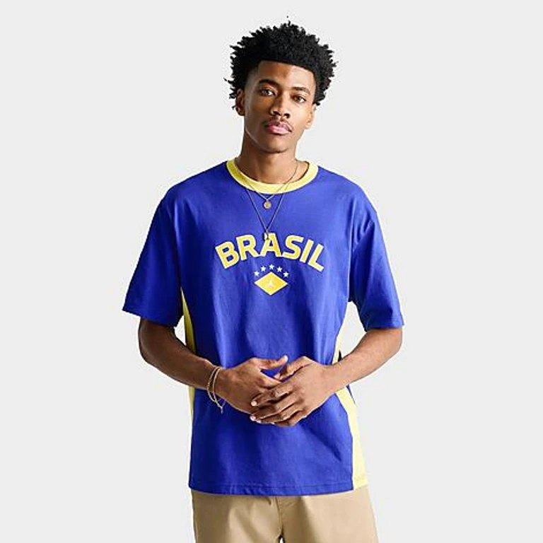 Jordan Men's 85 Brazil Graphic T-Shirt in Old Royal Size: Small