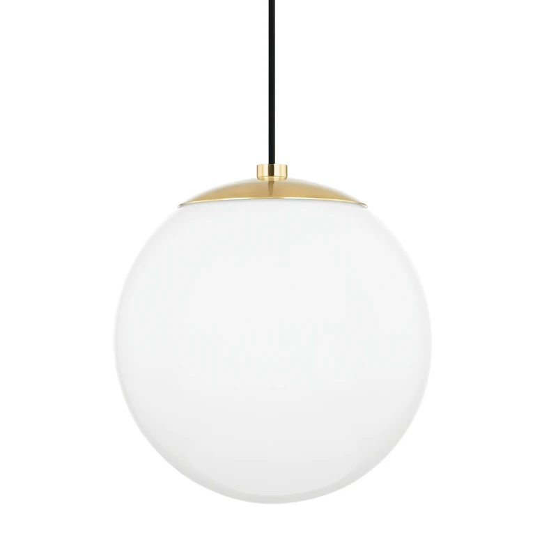 Aged Brass One Light Pendant from the Stella Collection