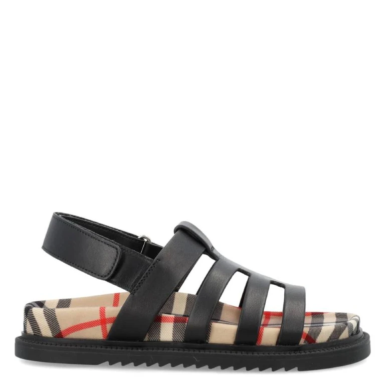 Burberry Kids Sam Leather Fisherman Sandals