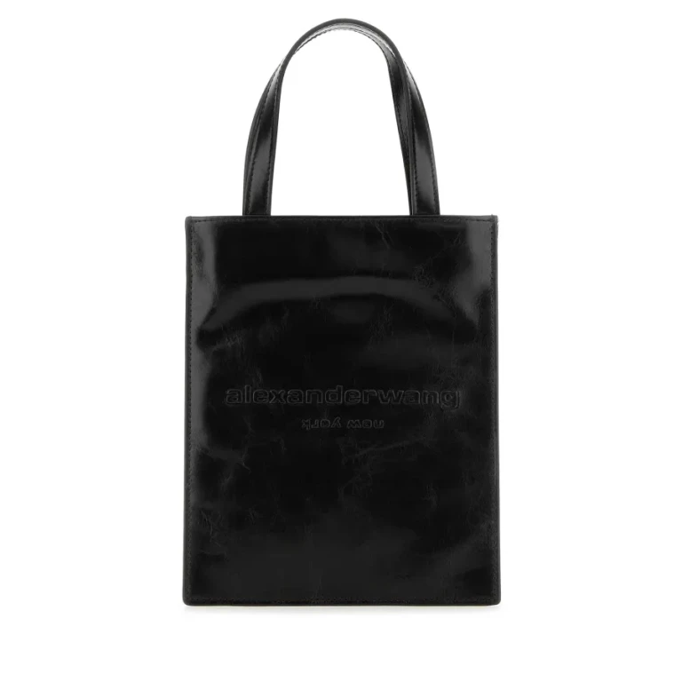 Black Leather Small Pinch Handbag