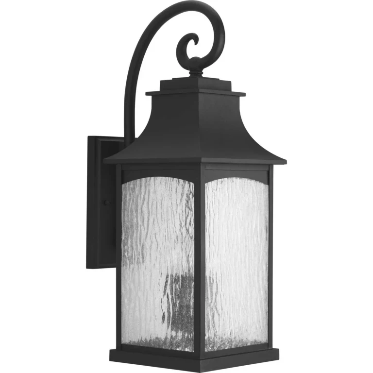 Black Three Light Large Wall Lantern from the Maison Collection