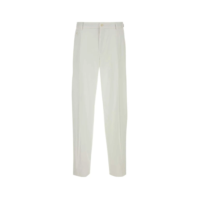 Dolce & Gabbana White Cotton Pant Biancoottico Exterior: Pantaloni - Men