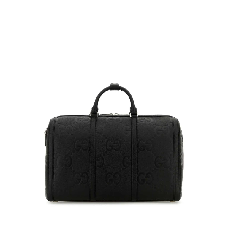 Gucci Black Leather Travel Bag