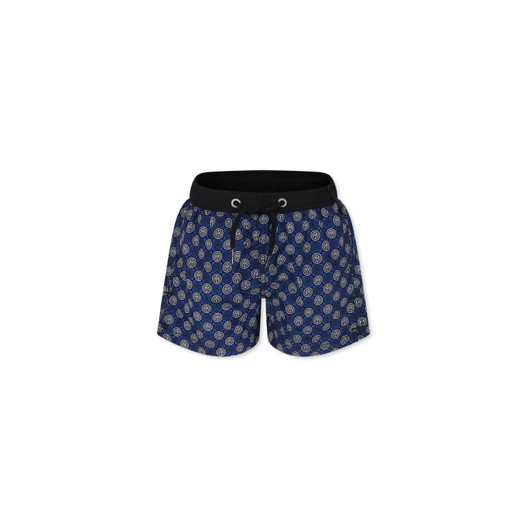 MC2 Saint Barth Blue Swim Shorts For Boy With Inter Logo