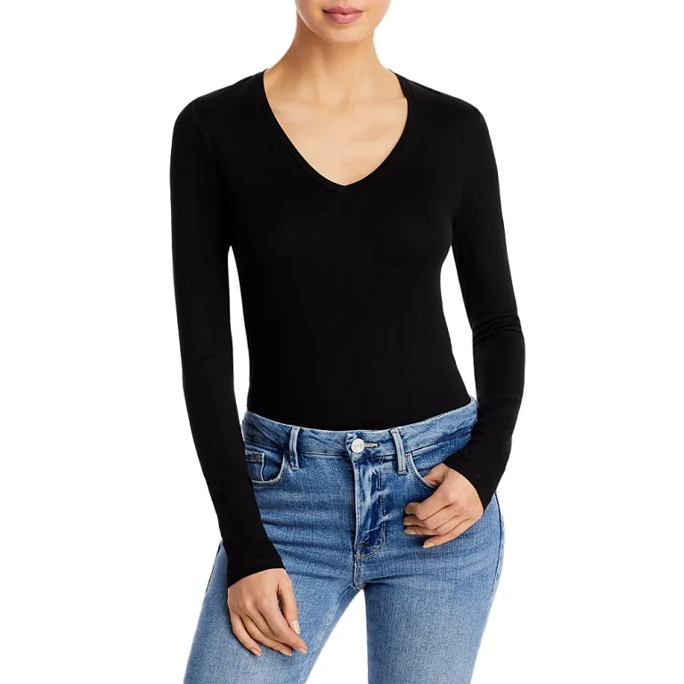 Majestic Filatures V Neck Long Sleeve Tee