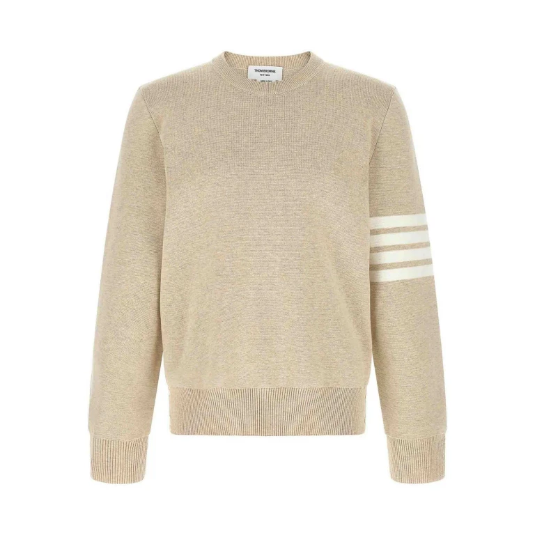 Thom Browne Pull Col Rond - Beige