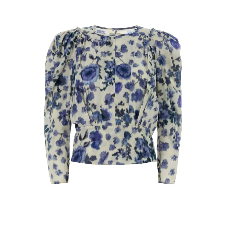 Isabel Marant Printed Stretch Silk Zarga Blouse