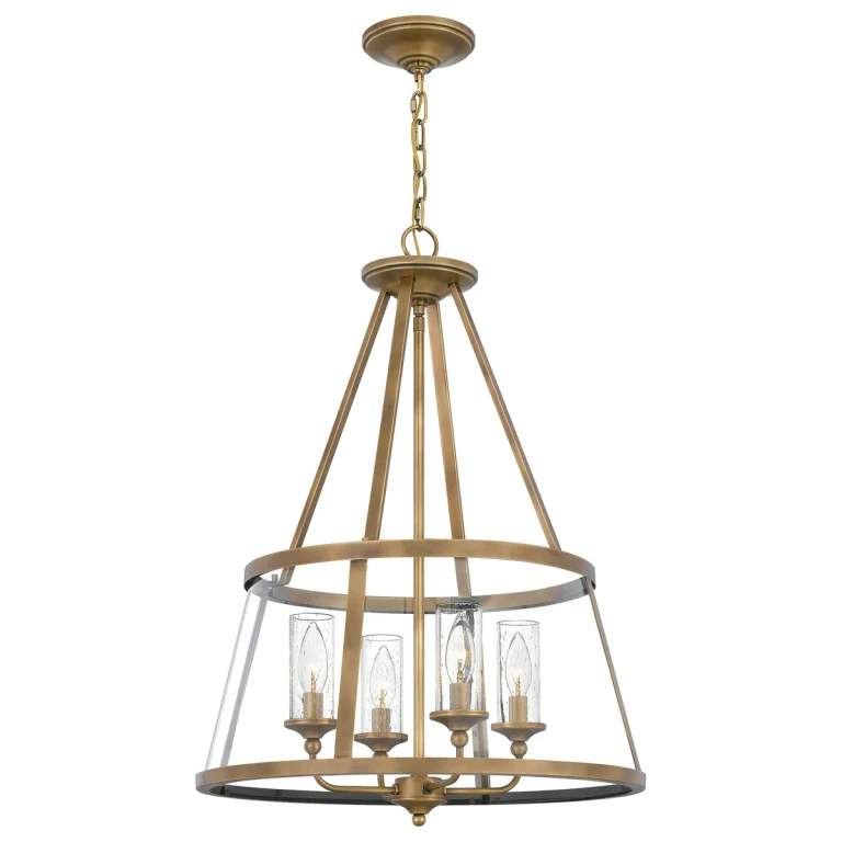 Barlow 4-Light Pendant Light in Weathered Brass