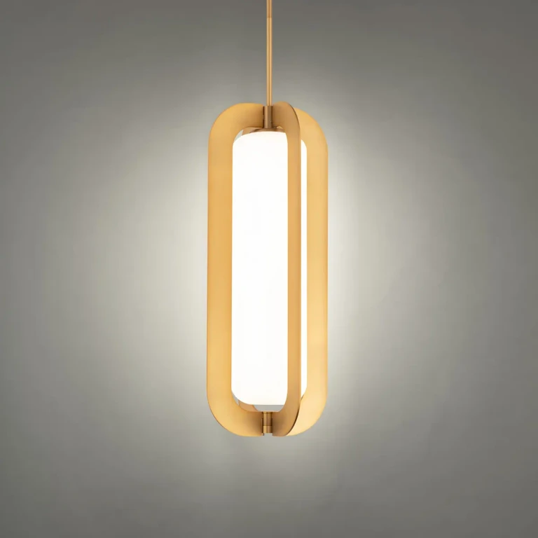 Aged Brass LED Pendant from the Echelon Collection