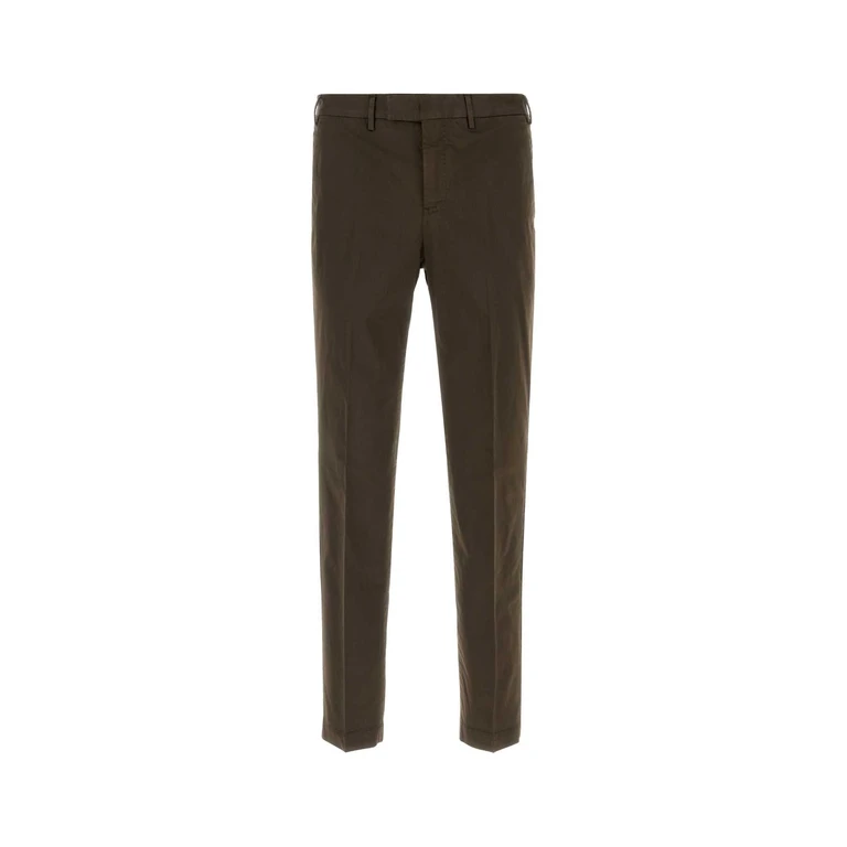 Pt Torino Brown Stretch Cotton Pant Y177 Exterior: Elastane Pantaloni - Men