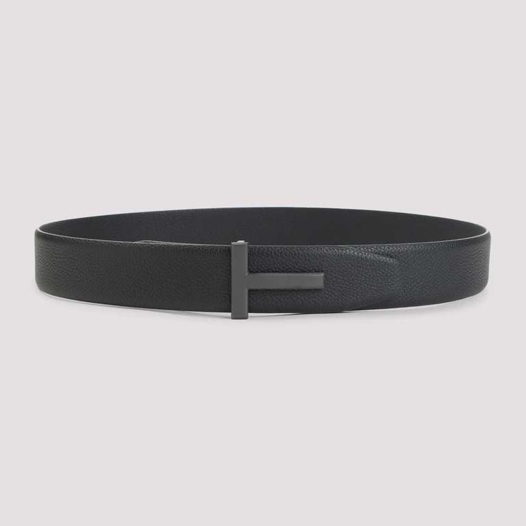 Tom Ford Calf Leather Belt Black - Men