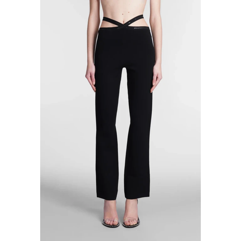 T by Alexander Wang Black Stretch Viscose Blend Pant