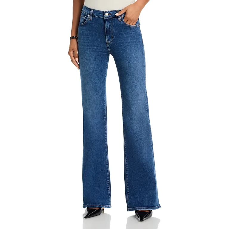 Frame The Icon High Rise Wide Leg Jeans in Foxley