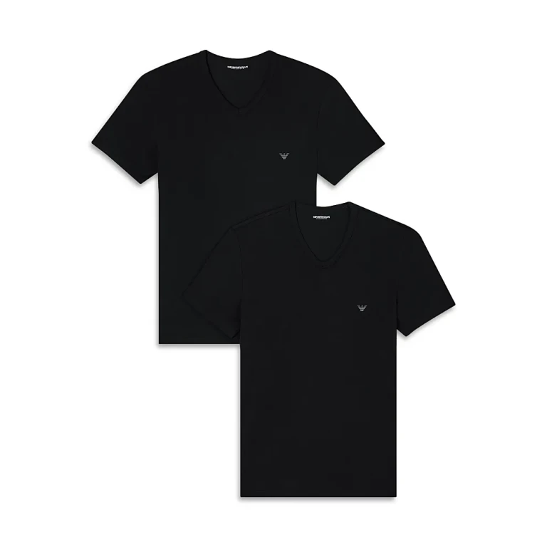 Emporio Armani V-Neck Stretch Tees, 2-Pack