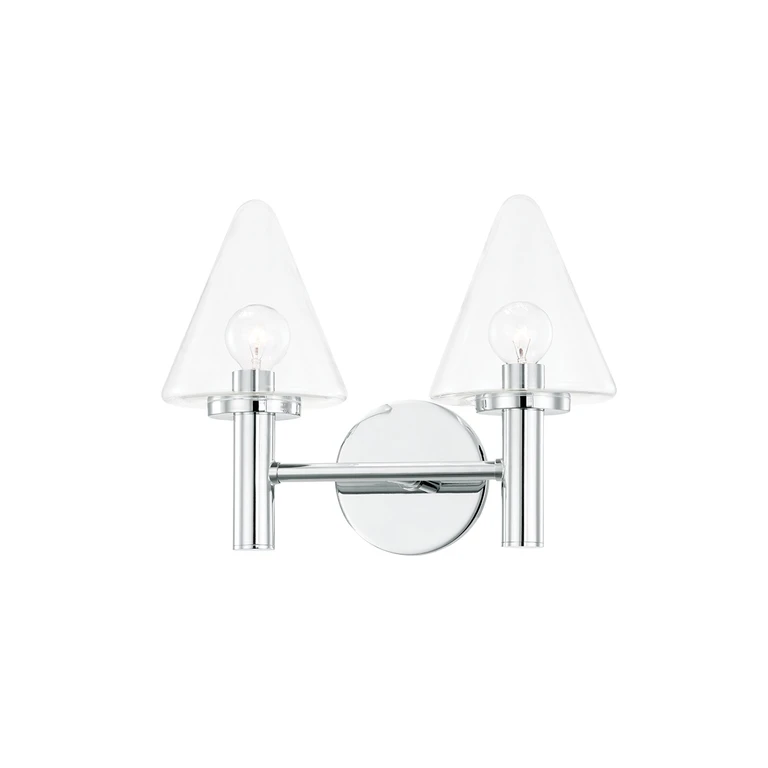 Polished Chrome Bathroom Vanity Light from the Connie Collection