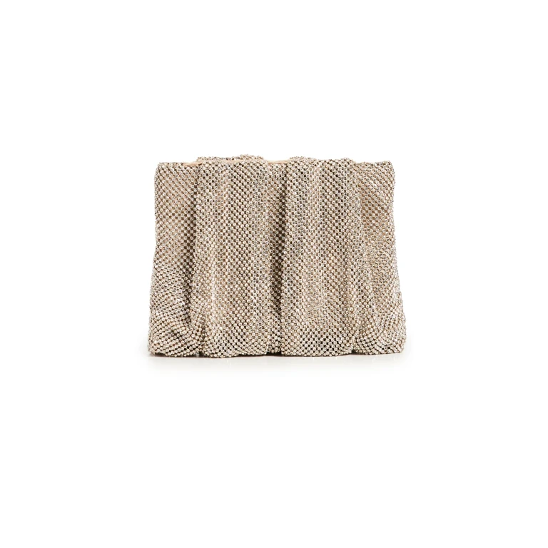 Loeffler Randall Ember Diamante Clutch Gold One Size