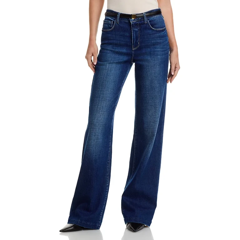 L'Agence Scottie High Rise Wide Leg Jeans in Marvista
