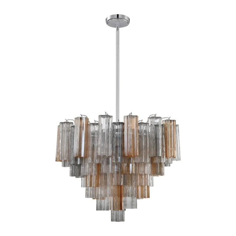 Polished Chrome 12 Light Chandelier from the Addis Collection