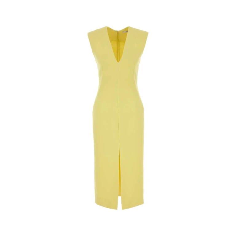 Givenchy Yellow Stretch Crepe Dress Acidyellow Abiti - Women