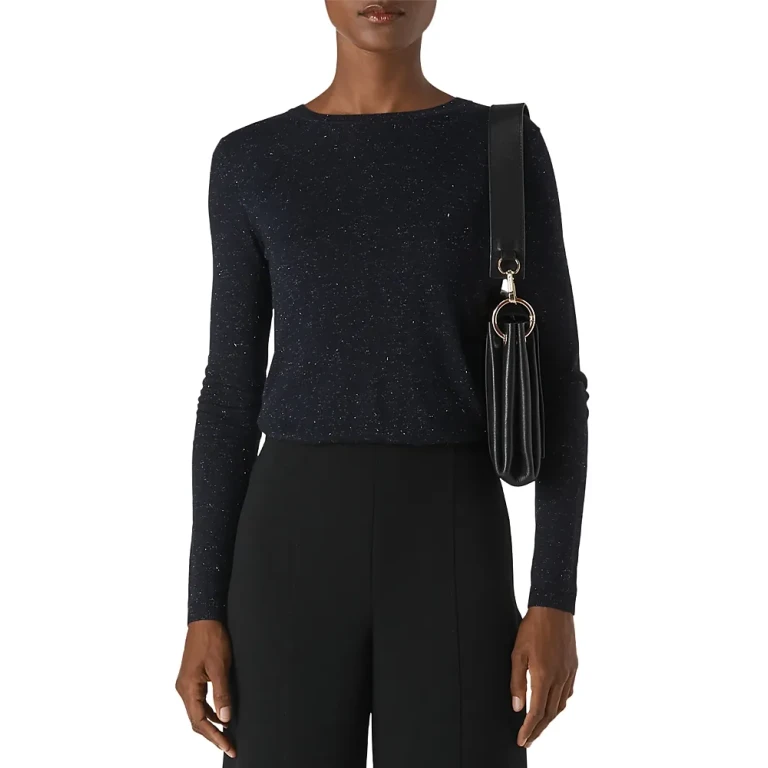 Whistles Annie Sparkle Knit Top