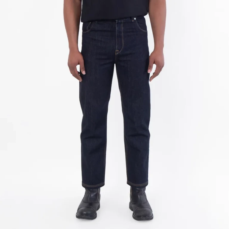 Fendi Mens Long Denim Straight-Cut Jeans