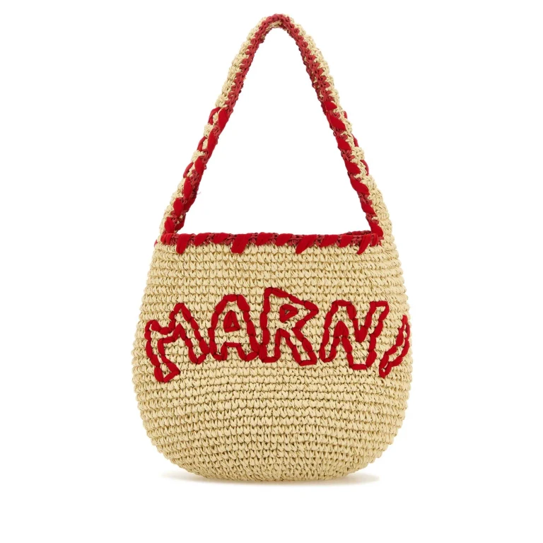 Marni Raffia Small Nassa Shoulder Bag
