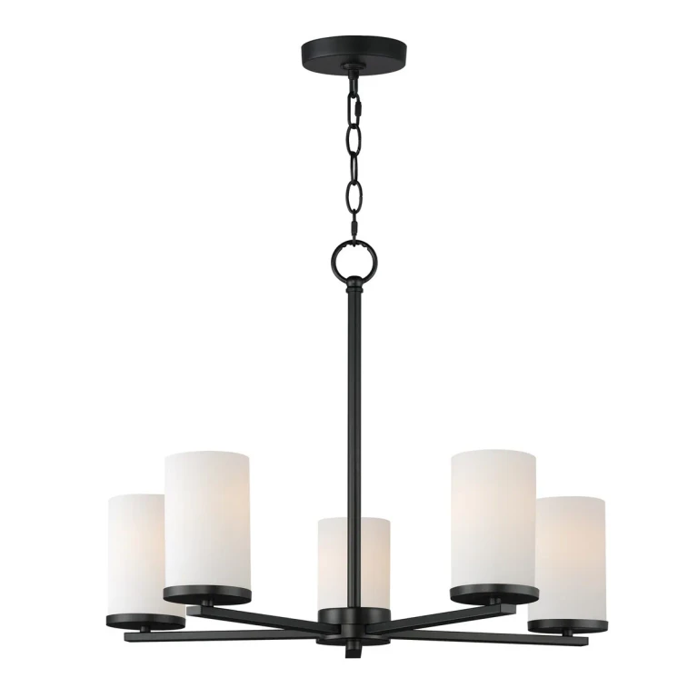 Lateral 5-Light Chandelier in Black
